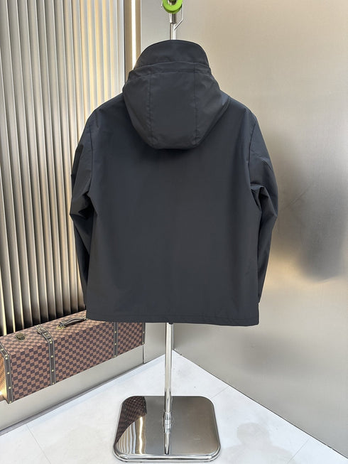 Moncler Hooded Zip-Front Jacket