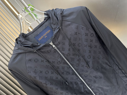LV Tonal Monogram Hooded Windbreaker