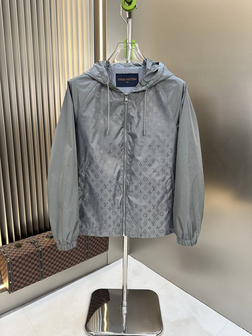 LV Tonal Monogram Hooded Windbreaker