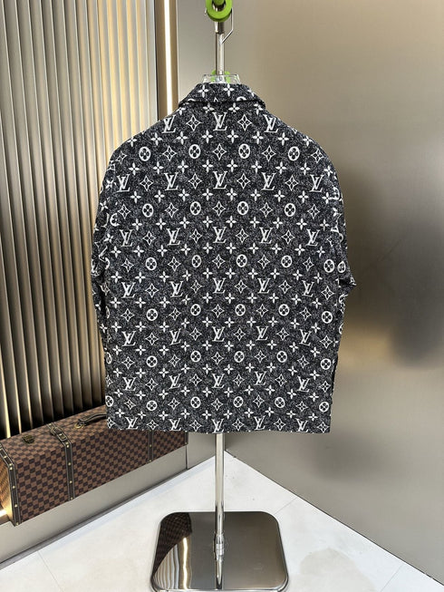 LV All-Over Monogram Button-Front Jacket