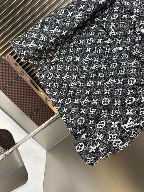 LV All-Over Monogram Button-Front Jacket