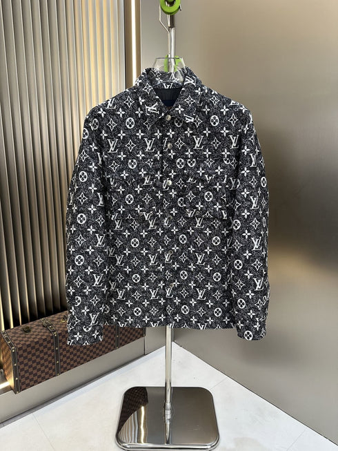 LV All-Over Monogram Button-Front Jacket