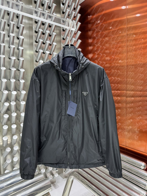 Burberry Triangular-Badge Hooded Windbreaker Jacket