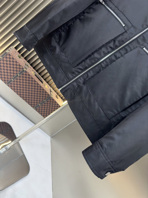 Prada Zip-Front Collared Jacket