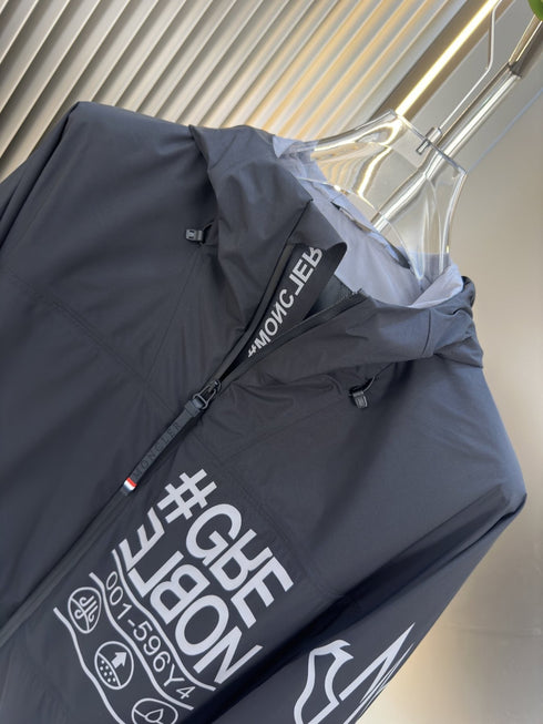 Moncler Hooded Graphic Zip Jacket