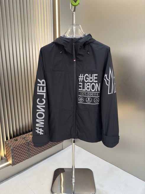 Moncler Hooded Graphic Zip Jacket