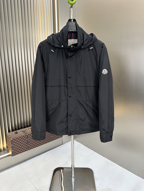 Moncler Hooded Zip-Front Jacket