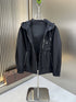 Prada Black Hooded Zip-Front Jacket