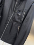 Prada Black Hooded Zip-Front Jacket