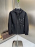 Prada Black Hooded Zip-Front Jacket