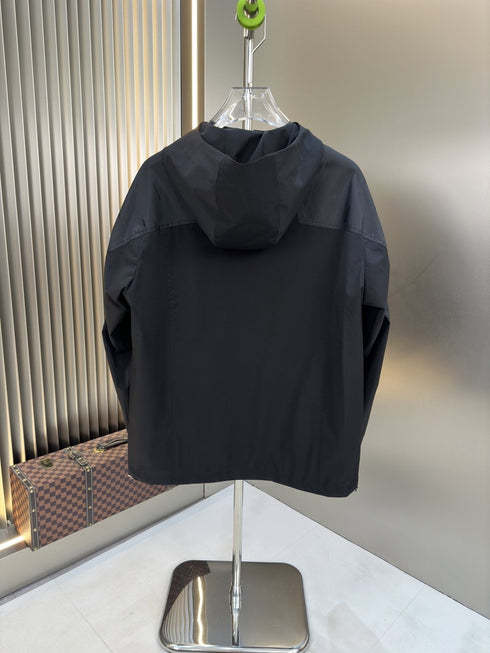 Moncler Hooded Tonal-Panel Zip Jacket