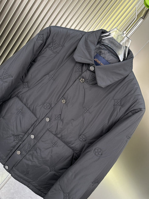LV Tonal Monogram Quilted Puffer Coat