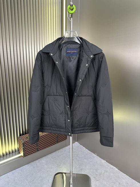 LV Tonal Monogram Quilted Puffer Coat