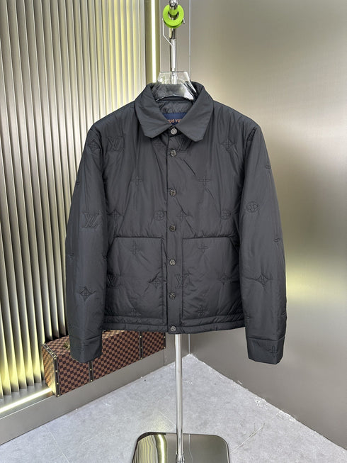 LV Tonal Monogram Quilted Puffer Coat