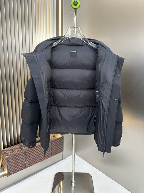 Zegna Hooded Quilted Puffer Coat