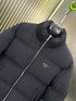 Prada Quilted Triangle-Badge Puffer Jacket