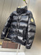 Moncler Black Glossy Quilted Puffer Coat