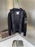 Moncler Quilted Knit-Sleeve Zip Jacket