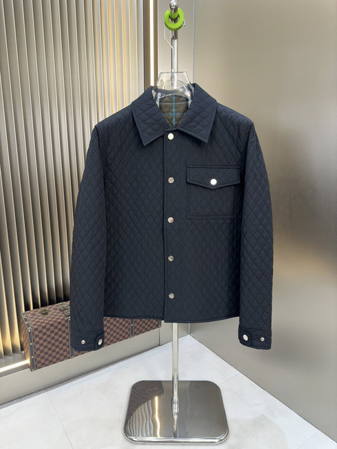 Burberry Reversible Navy Quilted Overshirt
