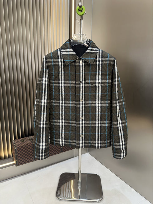 Burberry Reversible Navy Quilted Overshirt
