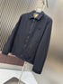 Moncler Black Zip-Front Jacket with Checked Lining