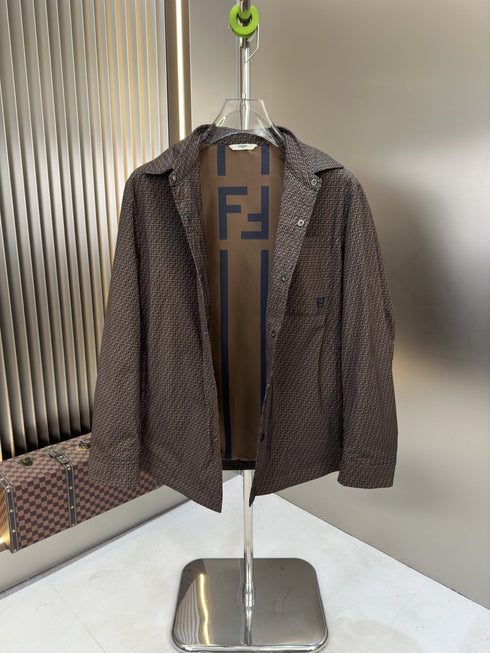 Fendi Geometric Pattern Shirt Jacket