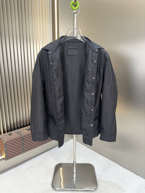 Prada Snap-Front Collared Jacket