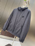 Fendi Micro-Pattern Hooded Zip Jacket