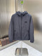 Fendi Micro-Pattern Hooded Zip Jacket