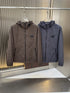 Fendi Micro-Pattern Hooded Zip Jacket