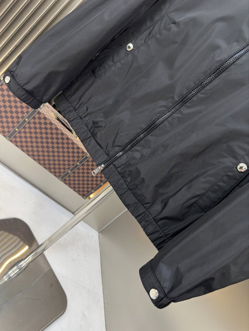 Moncler Hooded Zip-Front Jacket