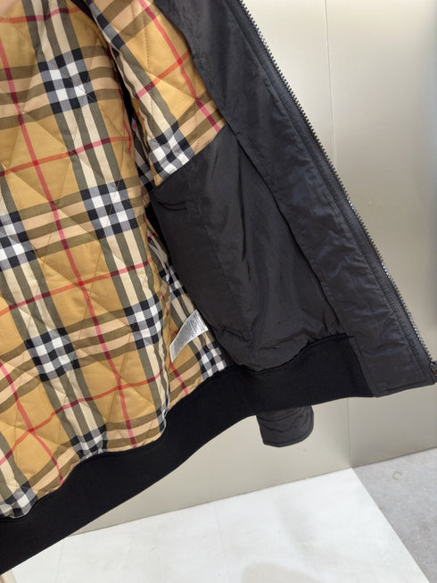 Burberry Diamond-Quilted Check-Lined Jacket