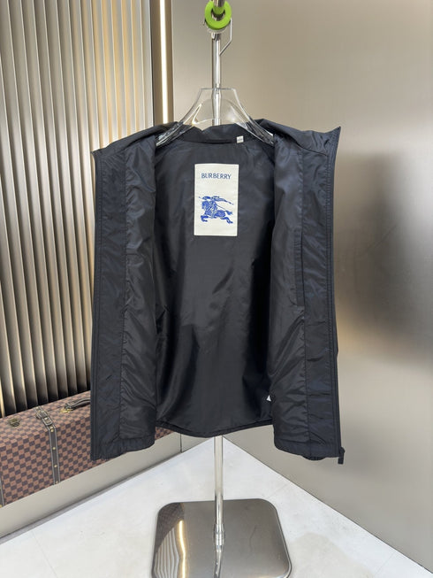 Burberry Hooded Zip-Front Jacket