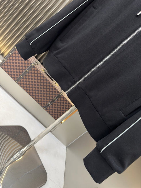 Gucci Hooded Contrast-Piping Jacket