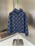 Gucci All-Over Monogram Hooded Zip Jacket