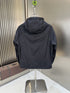Prada Dark Navy Hooded Jacket with Blue Zipper Trim