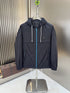 Prada Dark Navy Hooded Jacket with Blue Zipper Trim