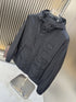 Burberry Black Hooded Zip-Front Jacket