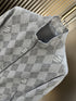 LV Grey Argyle Full-Zip Jacket
