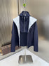 Gucci Navy Hooded Zip-Front Jacket