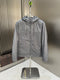 LV Hooded Patterned Panel Jacket