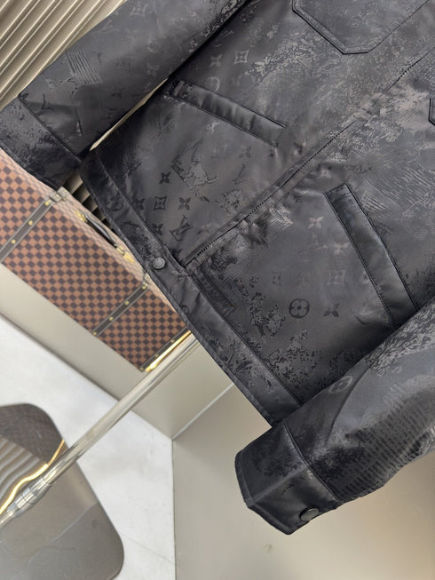 LV Tonal Monogram Zip-Front Jacket