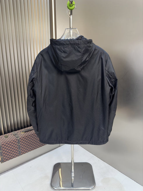 Moncler Hooded Asymmetric-Zip Utility Jacket