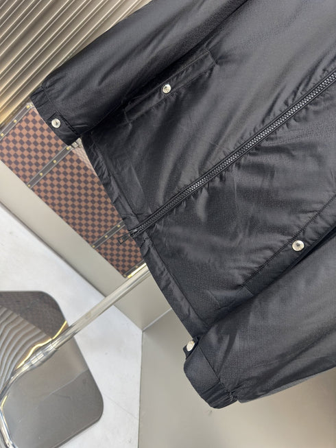 Moncler Hooded Asymmetric-Zip Utility Jacket