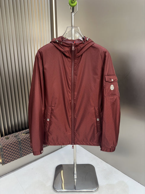 Moncler Hooded Asymmetric-Zip Utility Jacket