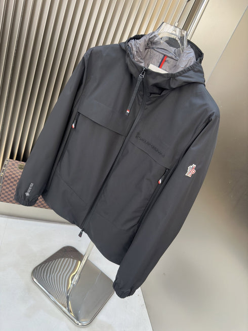 Moncler Hooded Zip-Front Jacket
