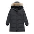 Canada Goose Long Quilted Fur-Trim Hood Puffer Jacket