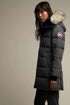 Canada Goose Long Quilted Fur-Trim Hood Puffer Jacket