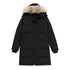 Canada Goose Long Quilted Fur-Trim Hood Puffer Jacket