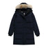 Canada Goose Long Quilted Fur-Trim Hood Puffer Jacket